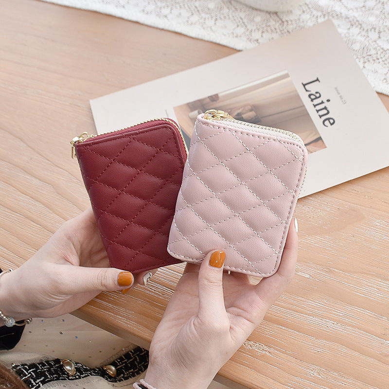 Quilted Leather Card Holder