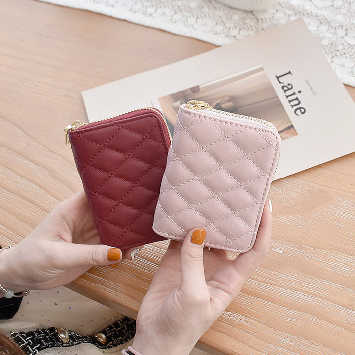 Quilted Leather Card Holder