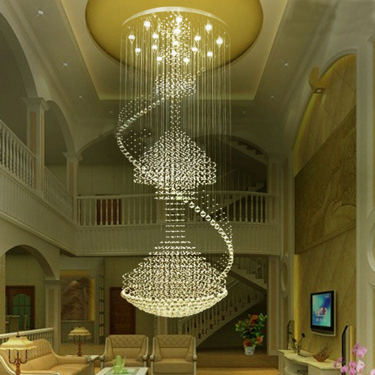 Crystal Spiral Twinkling Chandelier
