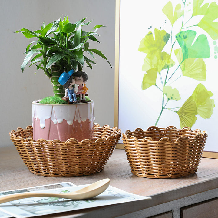 Unisex round braided storage basket Kalsten
