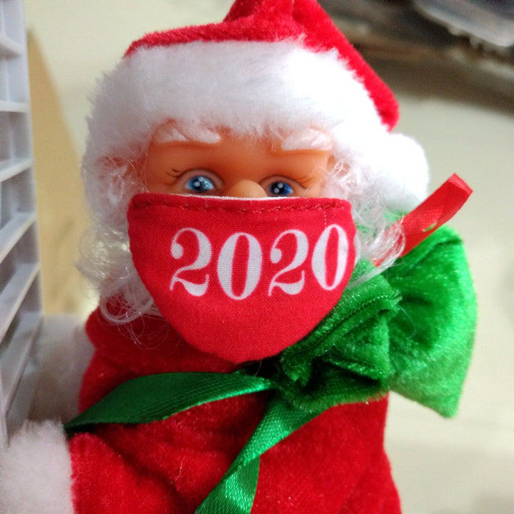 Decorative Santa Claus decoration figure with ladder