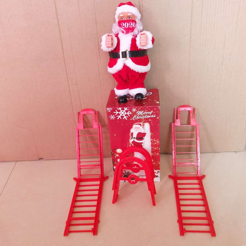 Decorative Santa Claus decoration figure with ladder