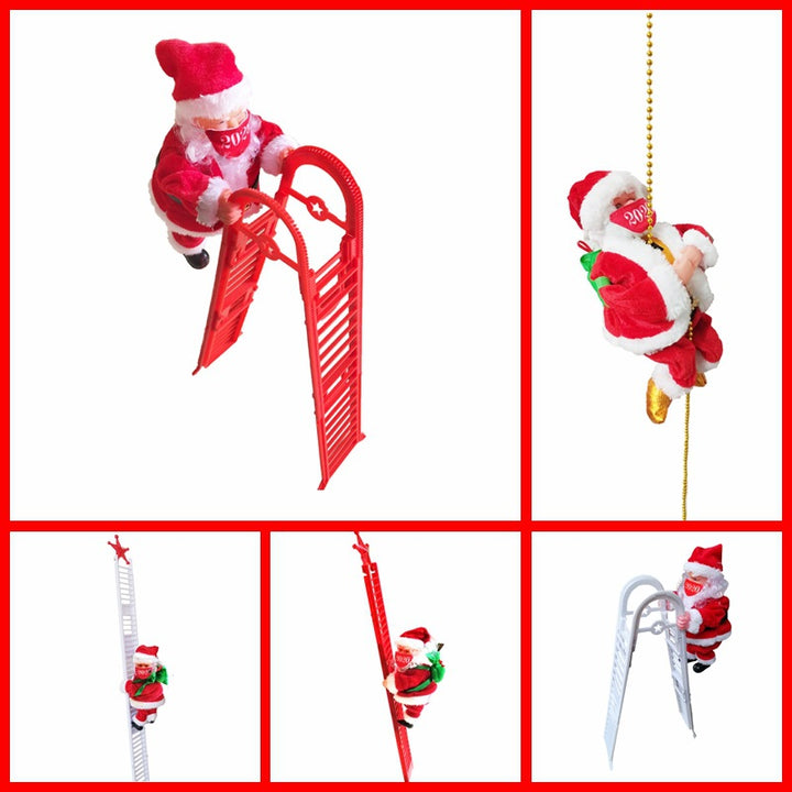 Decorative Santa Claus decoration figure with ladder