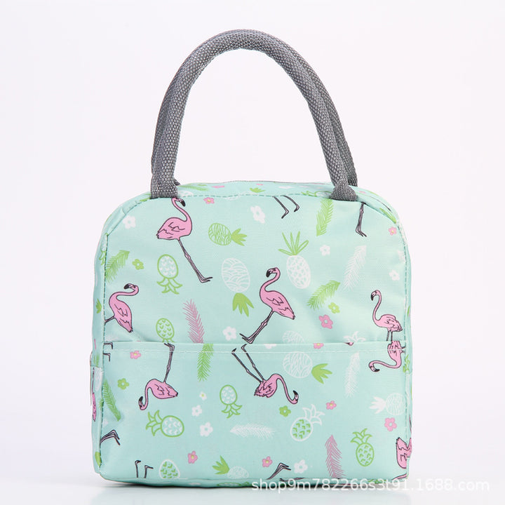 Insulated Flamingo Pattern Lunch Bag Kalsten