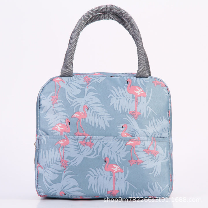Insulated Flamingo Pattern Lunch Bag Kalsten