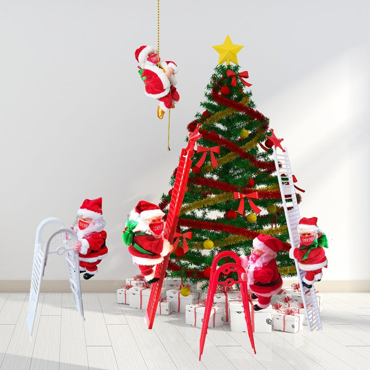 Decorative Santa Claus decoration figure with ladder