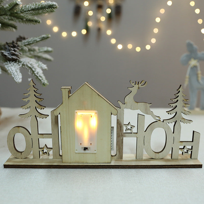 Wooden Holiday Village Sign Decor