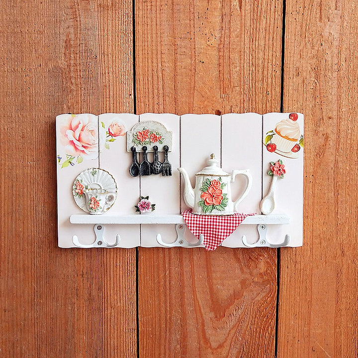 Decorative Floral Wall Hook Rack