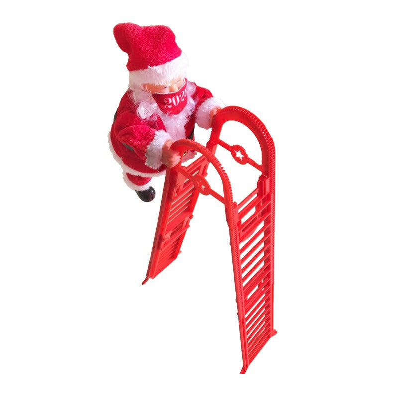 Decorative Santa Claus decoration figure with ladder