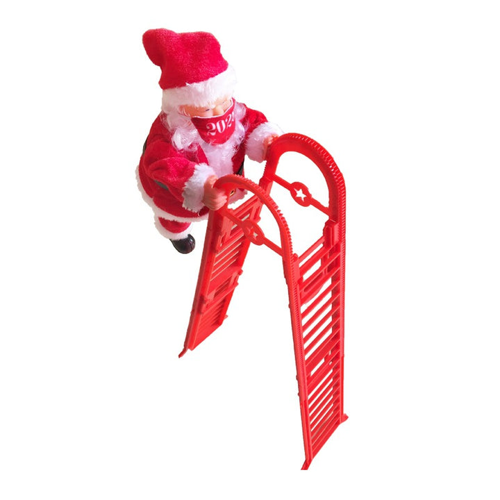 Decorative Santa Claus decoration figure with ladder