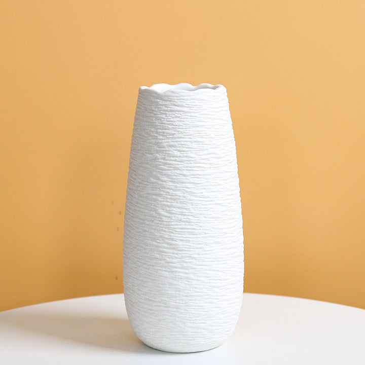 Elegant Textured Ceramic Flower Vase Kalsten 1790310357
