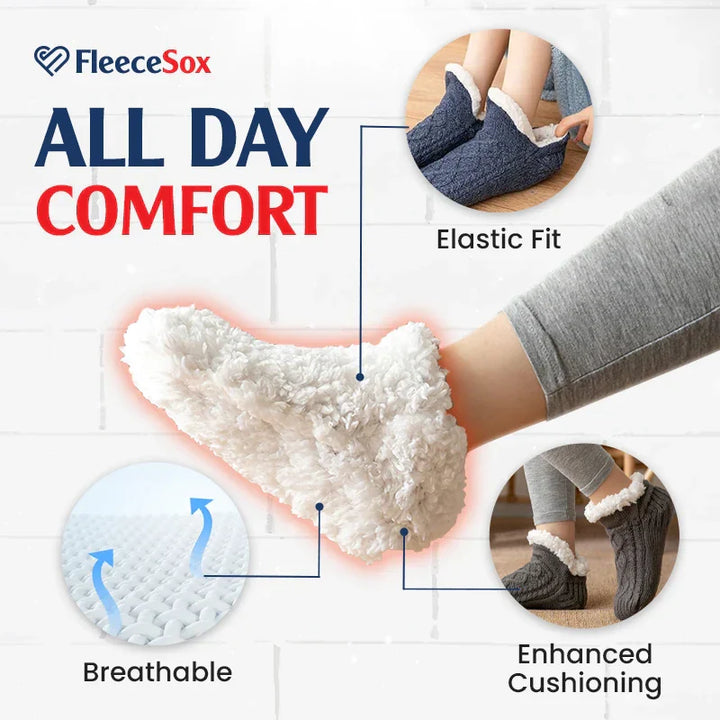 Kalsten | Fleece-Lined Non-Slip Thermal Slippers Socks