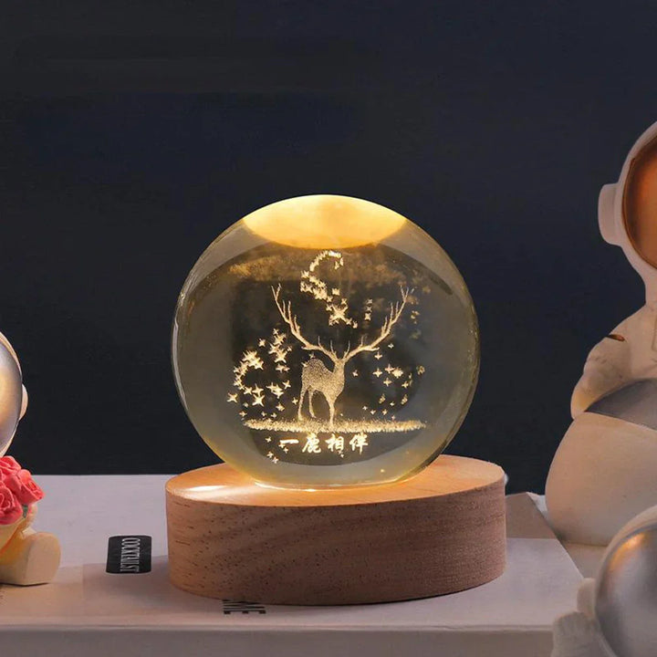 3D Crystal Ball LED Night Light Noxord
