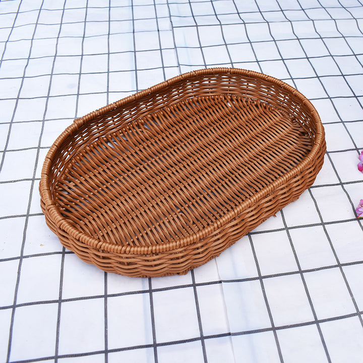 Handcrafted Oval Wicker Serving Basket Kalsten