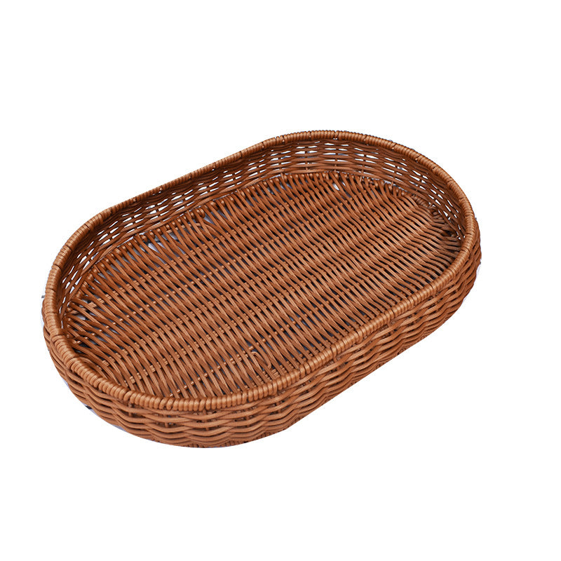 Handcrafted Oval Wicker Serving Basket Kalsten