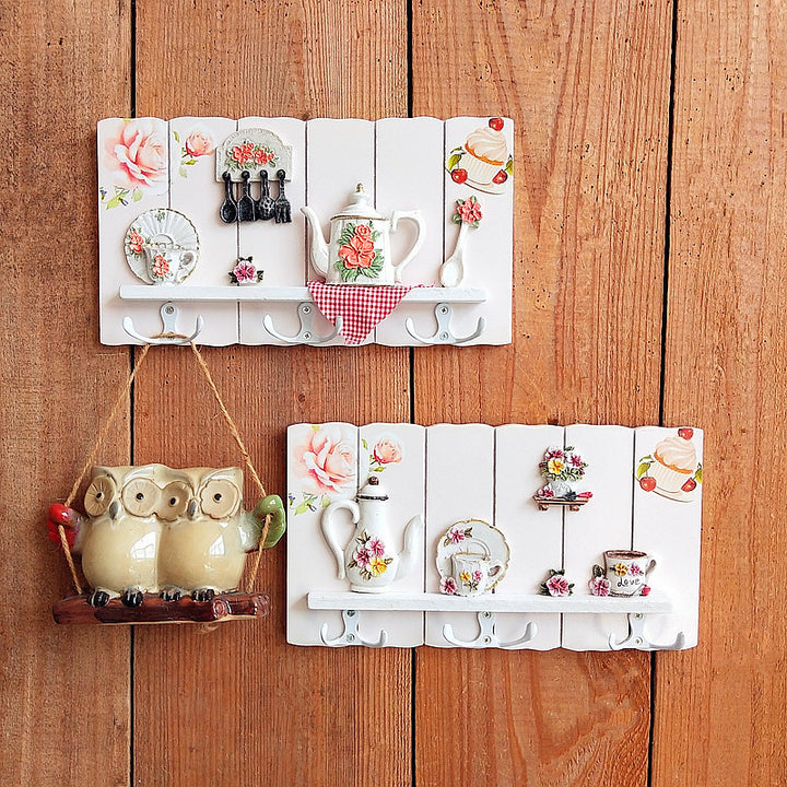 Decorative Floral Wall Hook Rack