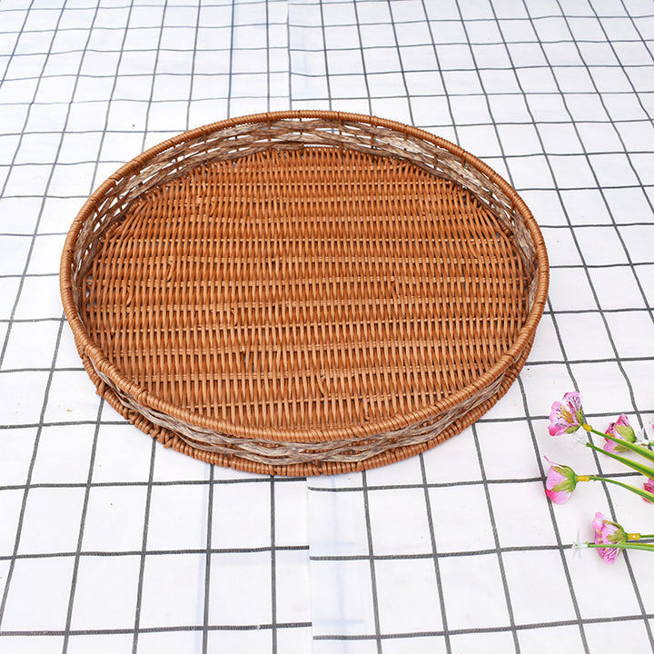Handwoven Round Storage Tray Kalsten