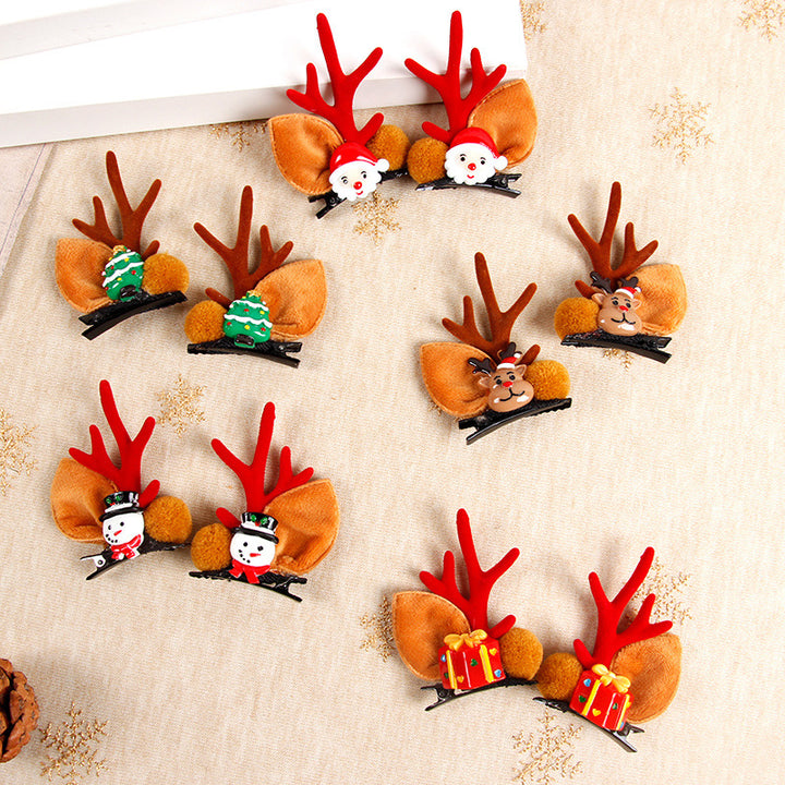 Festive Snowman Antlers Clip