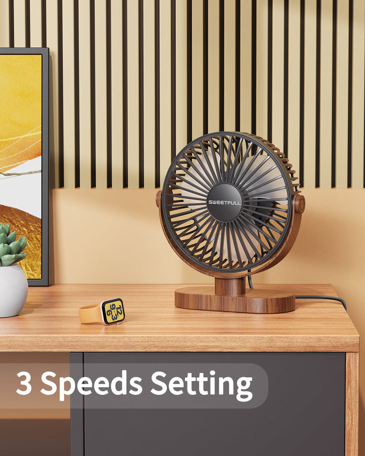 6.5 Inch USB Small Desk Fan for Home Office Car Outdoor Travel | Kalsten