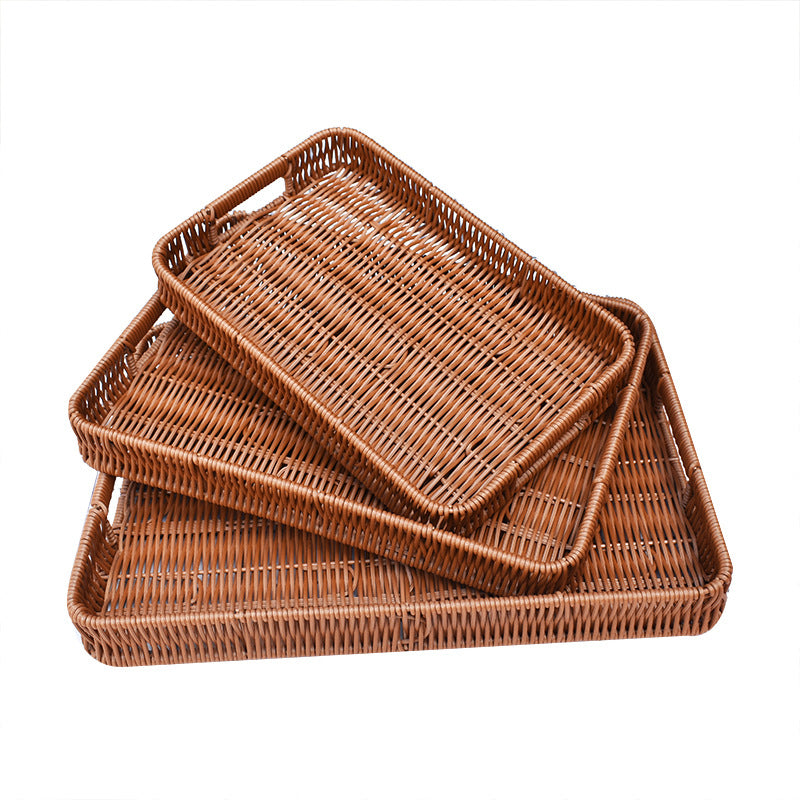 Handcrafted Woven Serving Tray Set Kalsten 1789539601