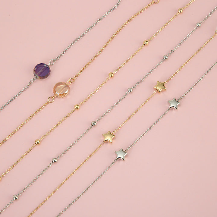 Adjustable Gold Beaded Eyewear Chain Kalsten