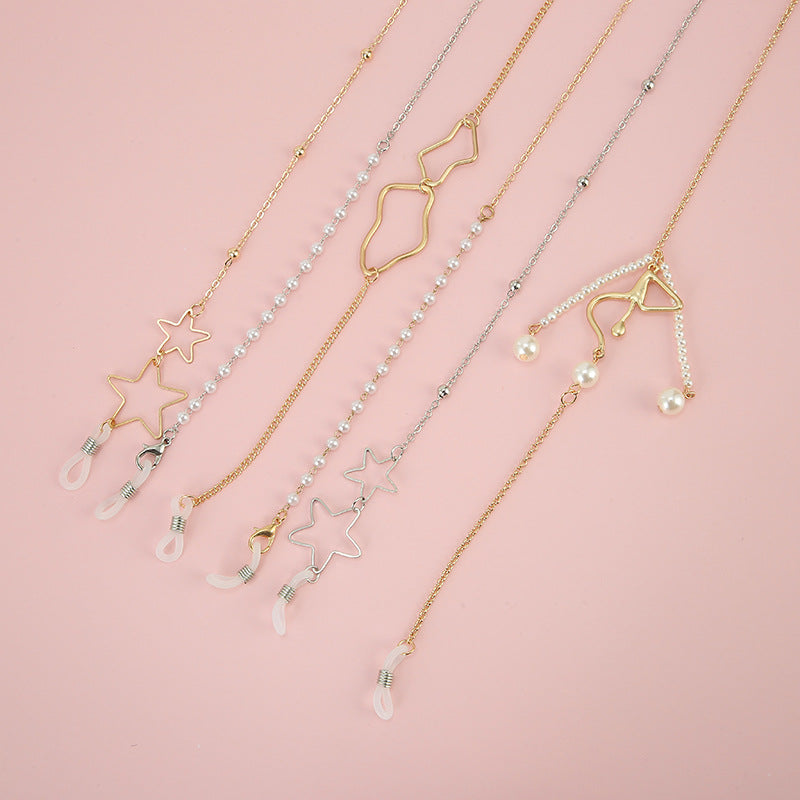 Star-Aligned Beaded Eyewear Chain Kalsten