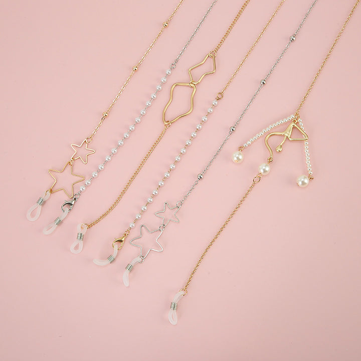 Star-Aligned Beaded Eyewear Chain Kalsten