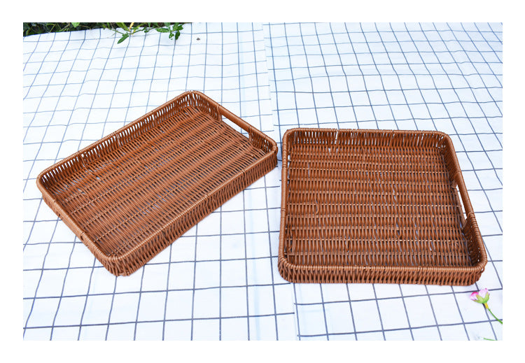 Handcrafted Woven Serving Tray Set Kalsten 1789539601