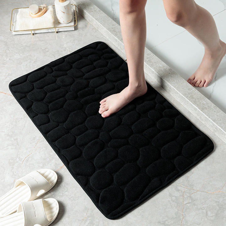 Textured Stone Pattern Bath Mat