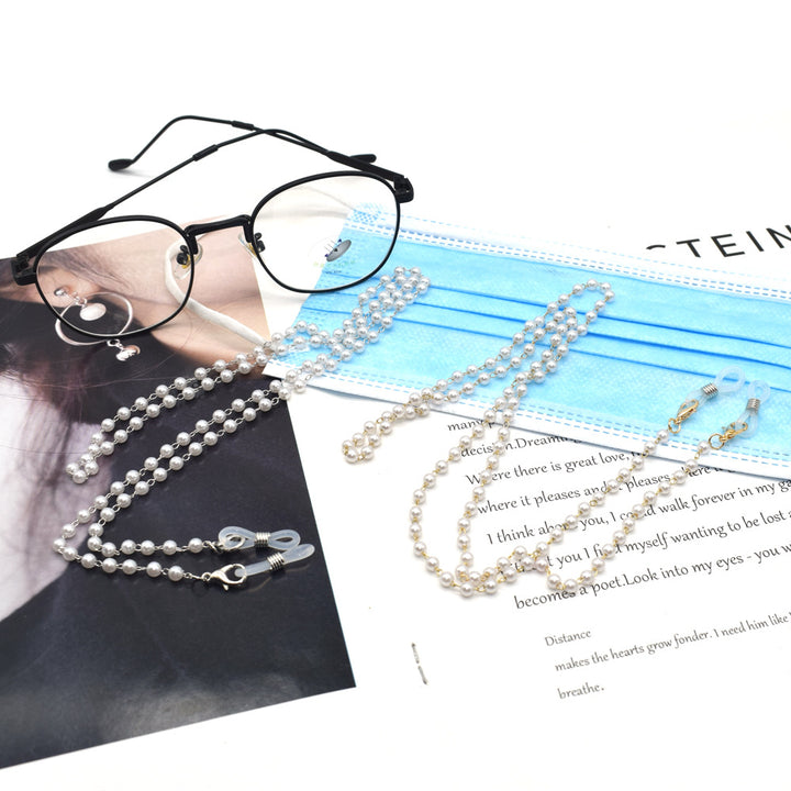 Elegant Double-Strand Pearl Eyewear Chain Kalsten