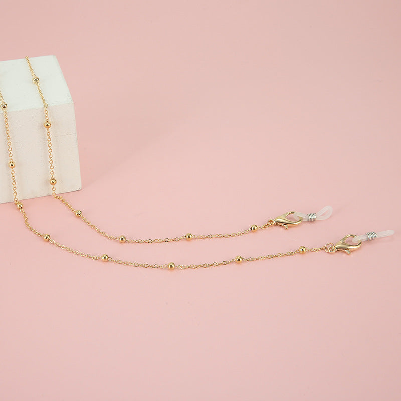 Adjustable Gold Beaded Eyewear Chain Kalsten