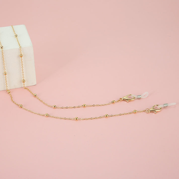 Adjustable Gold Beaded Eyewear Chain Kalsten