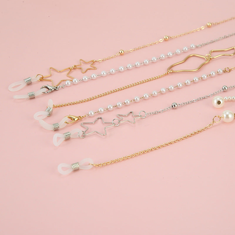 Star-Aligned Beaded Eyewear Chain Kalsten