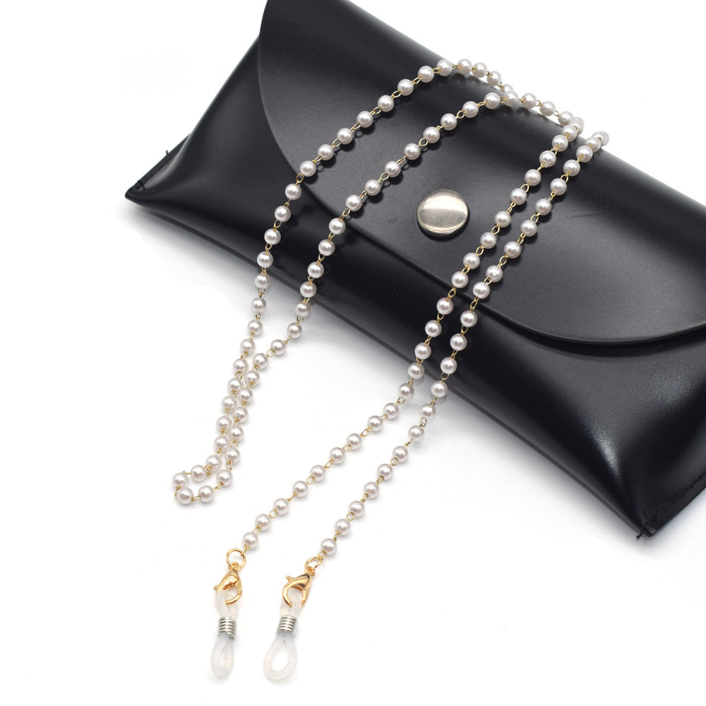 Elegant Double-Strand Pearl Eyewear Chain Kalsten
