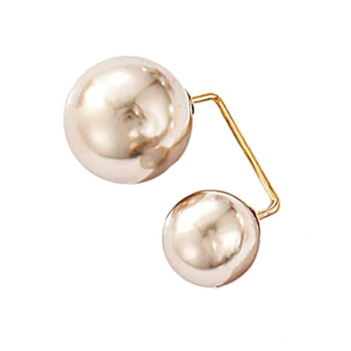 Modern Geometric Double Ball Brooch Kalsten