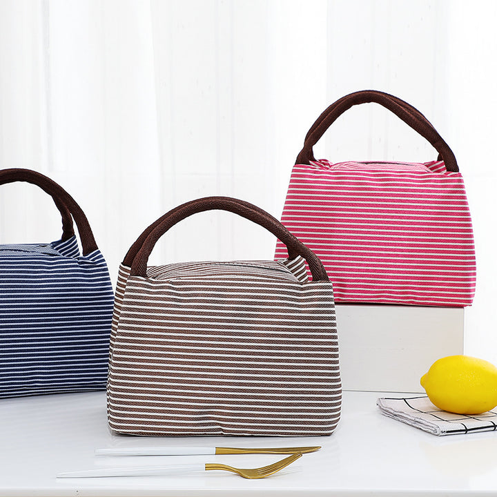 Insulated Lunch Bag with Stylish Stripes Kalsten