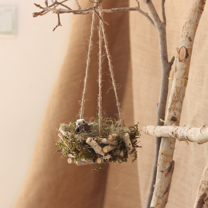 Decorative natural basket made of birch wood Kalsten