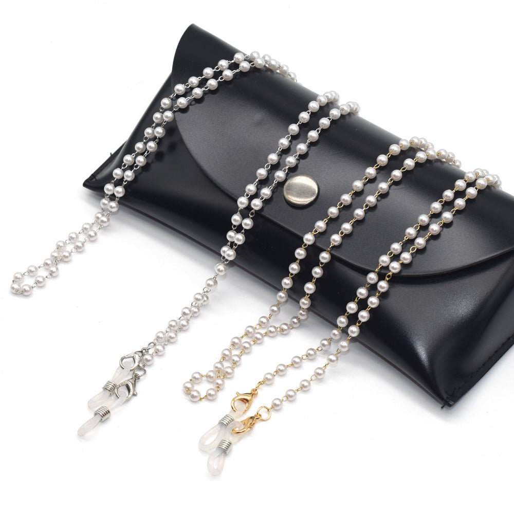 Elegant Double-Strand Pearl Eyewear Chain Kalsten