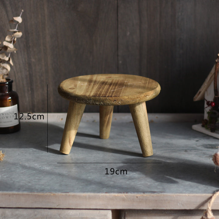 Stylish wooden footstool Kalsten