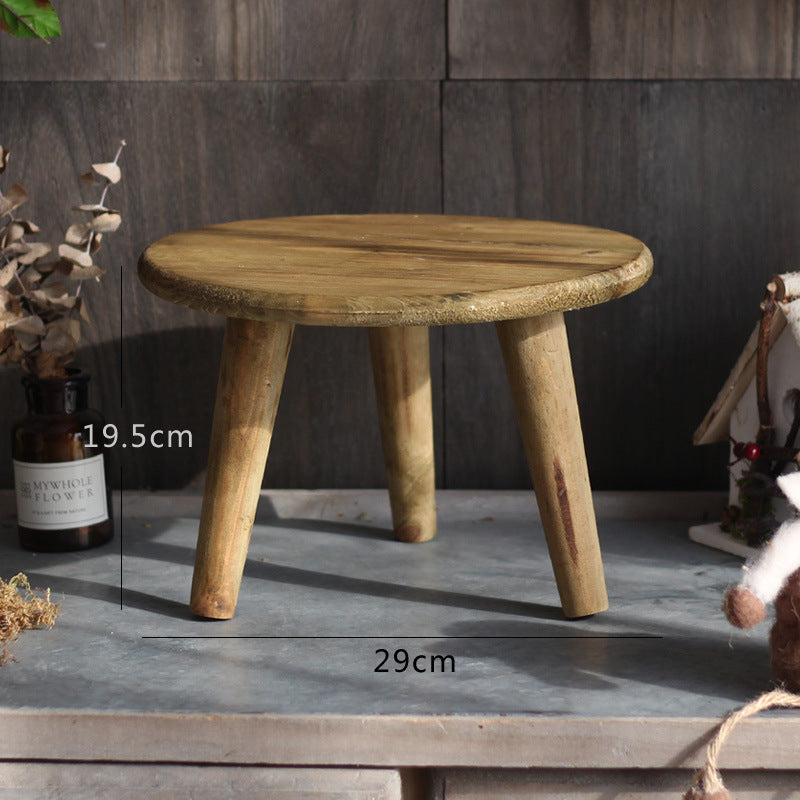 Stylish wooden footstool Kalsten