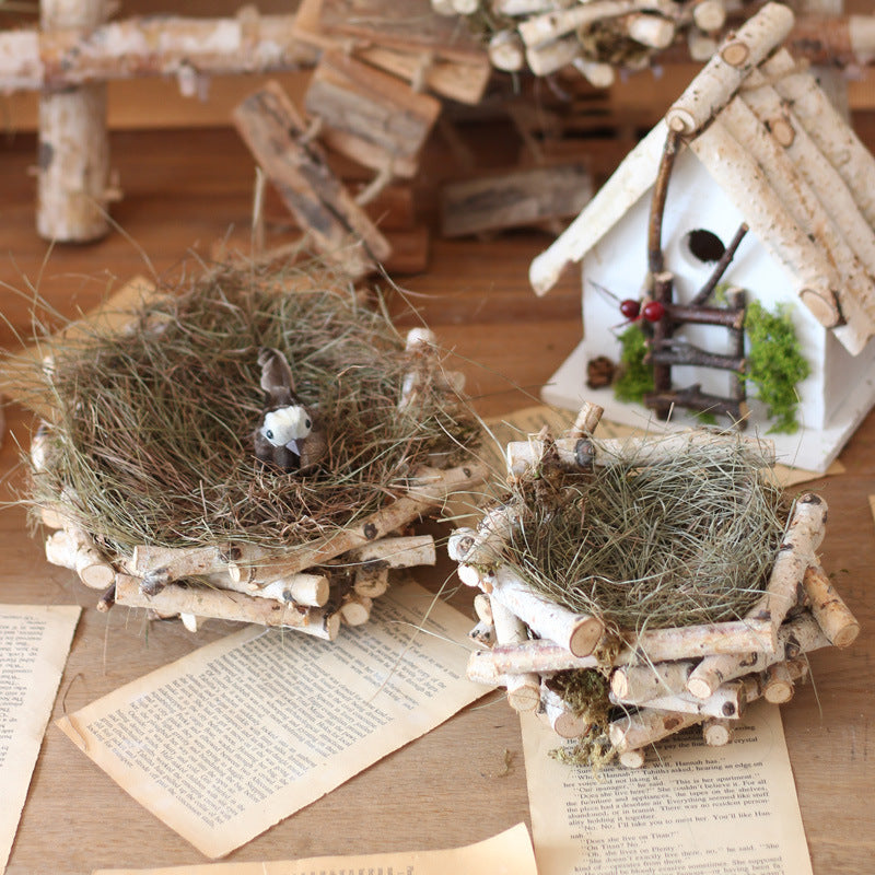 Decorative natural basket made of birch wood Kalsten