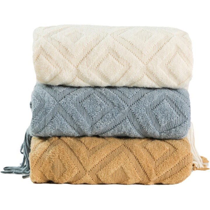 Women's Elegant Knit Blanket with Graphic Pattern Kalsten