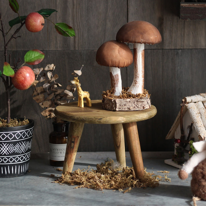 Stylish wooden footstool Kalsten