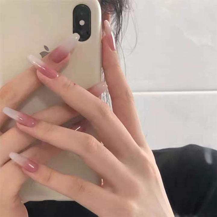 Artful nail extensions with ombre design Kalsten