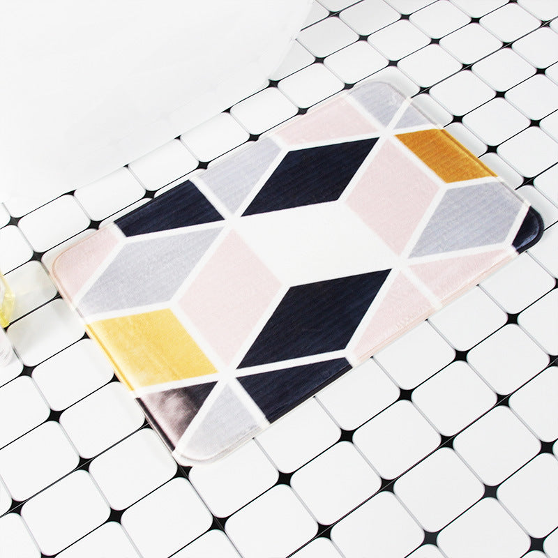 Contemporary Striped Bathroom Mat Kalsten
