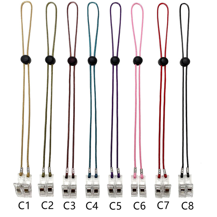 Adjustable Eyewear Retainer with Locking Clips Kalsten
