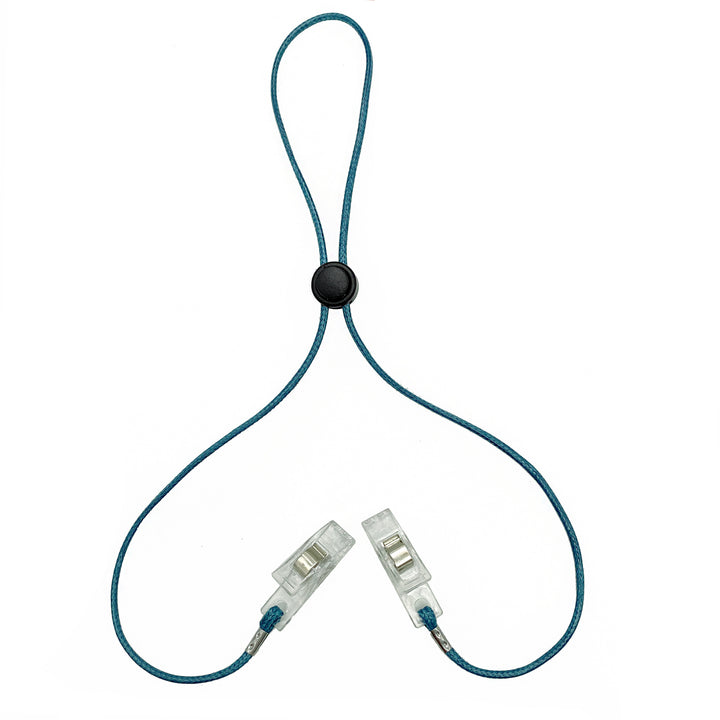 Adjustable Eyewear Retainer with Locking Clips Kalsten