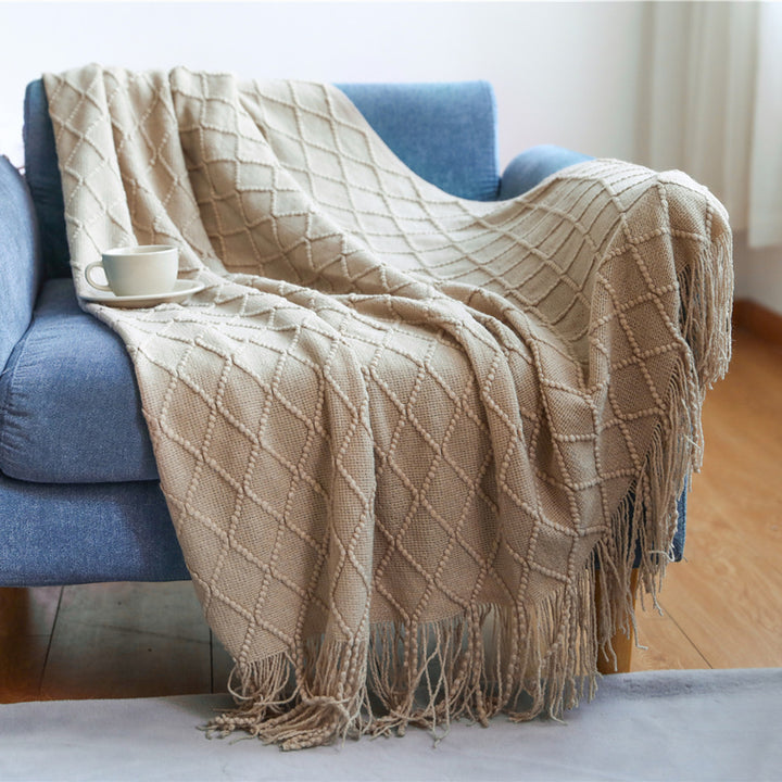Cozy Knitted Throw Blanket