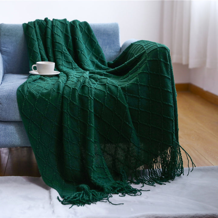 Cozy Knitted Throw Blanket
