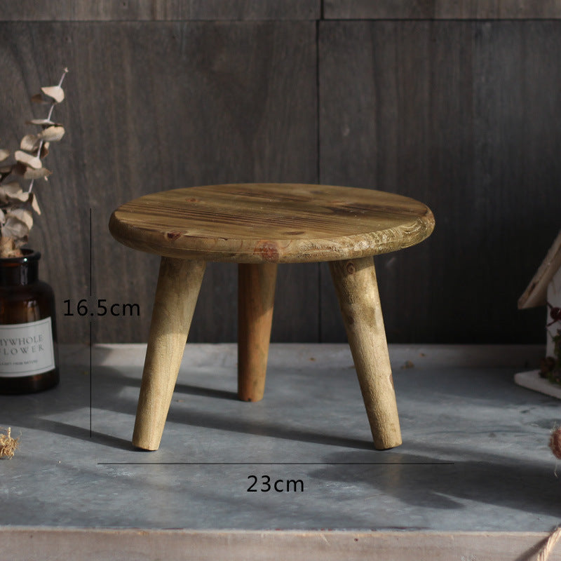 Stylish wooden footstool Kalsten